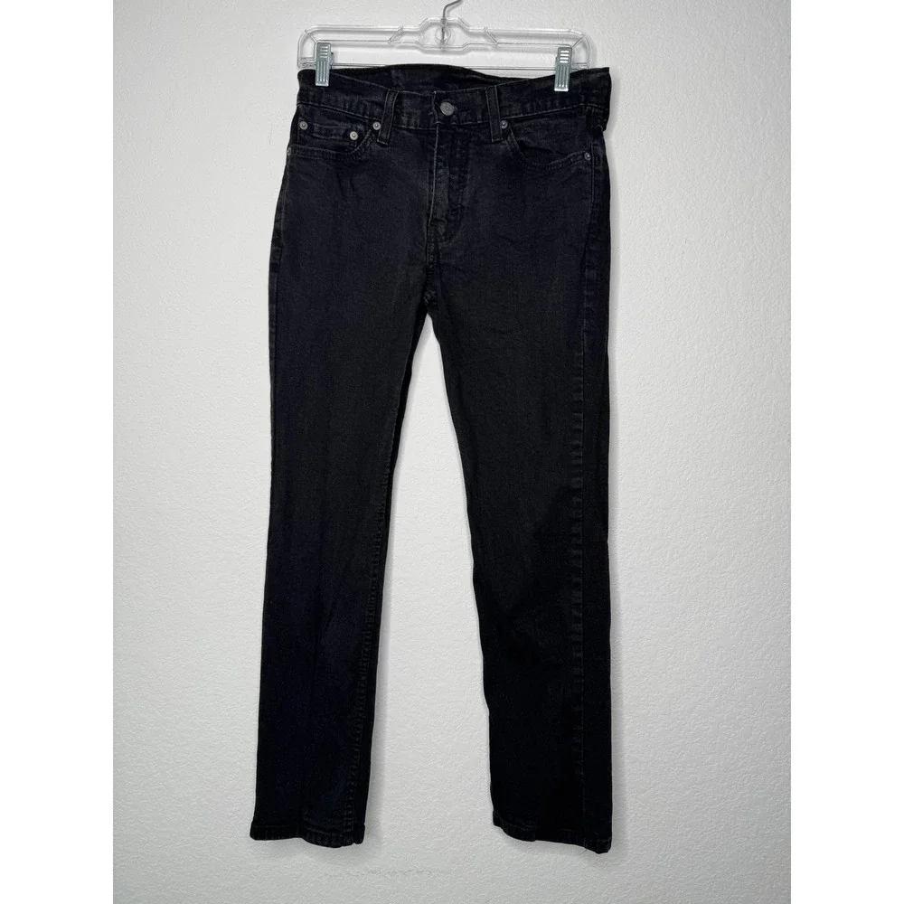 Levis 511 Slim Fit Mens Black Denim Jeans 30x30 04511-1907 Faded Classic Punk